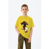 CRYSTALSHOP Shadow Sonic Baskılı Çocuklar İçin T-shirt
