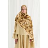 cs camellia scarf Aura İpek Krep Şal - Tereyağ Sarısı