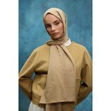 cs camellia scarf Bambu Kraş Şal - Bej