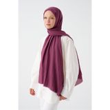 cs camellia scarf Bambu Kraş Şal Gülpembe - Mürdüm