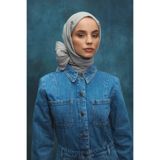 cs camellia scarf Bambu Kraş Şal - Gümüş