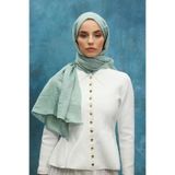 cs camellia scarf Bambu Kraş Şal - Mint