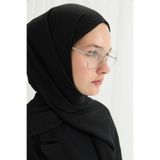 cs camellia scarf Bambu Kraş Şal - Siyah