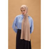 cs camellia scarf Bambu Kraş Şal - Vizon