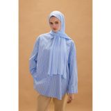 cs camellia scarf Bambu Penye Şal - Bebe Mavisi