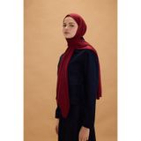 cs camellia scarf Bambu Penye Şal - Bordo