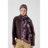 cs camellia scarf Floransa İpek Krep Şal - İncir