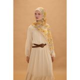 cs camellia scarf Petra Rami Şal - Gri Sarı