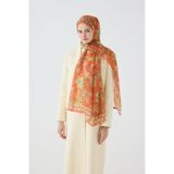 cs camellia scarf Petra Soft Pamuk Şal - Turuncu