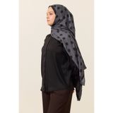 cs camellia scarf Puantiye Kraş Şal - Gri