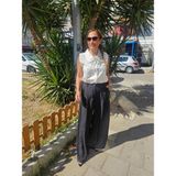 Cs Chic Shop Bebe Yaka Puantiyeli Lycralı Beyaz Gömlek