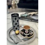 Cs Home Design Siyah Kesme Cam Meşrubat Bardağı