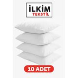 Cs İlkim 10 Adet Fermuarlı Beyaz Pamuk Iç Yastık Kılıfı Astar 50X70 Cm