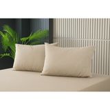 Cs Ilkim 2 Adet Bej Pamuklu Fermuarlı 50X70 cm Yastık Kılıfı - 50 x 70