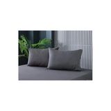 Cs İlkim Cs İlkim 2 Adet Antrasit Pamuklu Fermuarlı 50X70 Cm Yastık Kılıfı