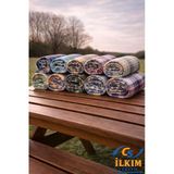 cs ilkim Ekose 10'lu Çok Amaçlı Sofra Bezi & Piknik Örtüsü & Masa Örtüsü 140 x 140