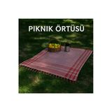 Cs İlkim Kırmızı Çok Amaçlı Sofra Bezi Piknik Örtüsü 150 X 150 Cm