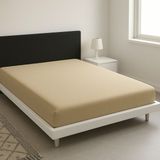 cs İLKİM Lastikli Pamuk Penye Çarşaf 180x200 Battal Boy- fitted sheet - Krem - 180 x 200
