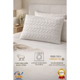 cs ilkim Yün Dolgulu Kapitoneli Yastık Alezi ,%100 Organik Pamuk Kumaş (50x70 cm)