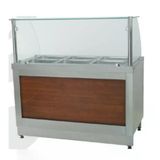 CSA Doğalgazlı Tezgahlı 280X90X85/135 cm Karacasan Sıcak Servis Benmarisi