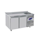 Csa İnox CS-TEK-2-D-700-E 281 lt İki Kapılı 700'lük Tezgah Tipi Evyeli Derin Dondurucu