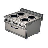 CSA İnox Csa Karacasan 80 Cm 700 Seri Set Üstü 4+1 Fırın Elektrikli Kuzine (80x70x85cm)