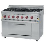 CSA Inox CSA Karacasan 900 Seri 120 cm 6 Gözlü Tüplü Ocaklı Kuzineli Fırın 120x90x85Cm