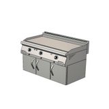 CSA İnox Csa Karacasan 900 Seri Dolaplı 120 Cm Tüplü Düz Pleyt Izgara 120x90x85cm