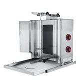CSA İnox Csa Karacasan Endüstriyel Elektrikli 2 Radyanlı Döner Ocağı Makinesi Gri