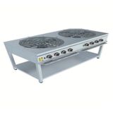CSA Inox CSA Karacasan Taban Raflı 140 cm 2 Gözlü Doğalgazlı Künefe Ve Börek Ocağı
