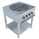CSA İnox Csa Karacasan Taban Raflı 70 Cm Tek Gözlü Doğalgazlı Künefe Ve Börek Ocağı Gri