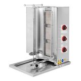 CSA İnox Csa Karacasan Tüplü 3 Radyanlı Döner Ocağı Makinesi Gri