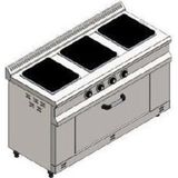 Csa İnox Karacasan 140x60 cm 3+1 Elektrikli 3'lü Kuzine Ocak