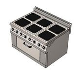 Csa İnox Karacasan 150x100 cm 6+1 Elektrikli 6'lı Kuzine Ocak