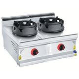 Csa İnox Karacasan 700 Seri Set Üstü Çiftli Doğalgazlı Wok Ocak