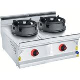 Csa İnox Karacasan 700 Seri Set Üstü Çiftli Tüplü Wok Ocak