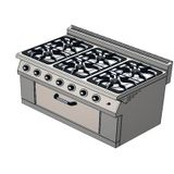 Csa Karacasan 120 Cm 700 Seri Set Üstü 6+1 Fırın Tüplü Kuzine (120X70x85cm)