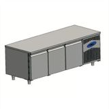 Csa Karacasan (430 Çelik) 632 Lt 235 Cm Üç Kapılı Tezgah Tipi Et Balık Dolabı Teşhir