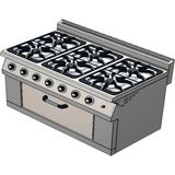 Csa Karacasan 700 Seri Set Üstü 6+1 Fırın Tüplü Kuzine