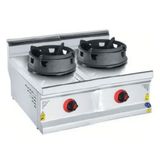 CSA Karacasan 700 Seri Set Üstü Çiftli Tüplü Wok Ocak