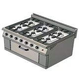 CSA Karacasan 900 Seri Dolaplı 120 cm 6 Gözlü Tüplü Kuzineli Ocak