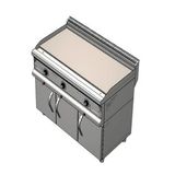 Csa Karacasan 900 Seri Dolaplı 120 Cm Elektrikli Düz Pleyt Kanallı Izgara 120X90x85cm