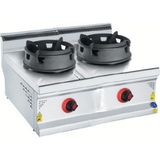 CSA Karacasan 900 Seri Set Üstü 2 Gözlü Tüplü Wok Ocak