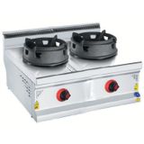 CSA Karacasan 900 Seri Set Üstü 80 cm 2 Gözlü Doğalgazlı Wok Ocak