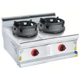 CSA Karacasan 900 Seri Set Üstü 80 cm 2 Gözlü Tüplü Wok Ocak