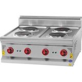 CSA Karacasan 900 Seri Set Üstü 80 cm 4 Gözlü Elektrikli Ocak