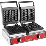 Csa Karacasan Elektrikli Döküm Kare Waffle Makinesi 4 Lü