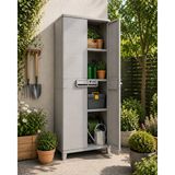 Csb Store 2 Kapaklı Plastik Dolap 3 Raflı – Dış Mekan & Banyo Organizer Dolap