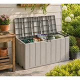 Csb Store 270 L Bahçe Depolama Sandığı Kilitli Plastik Çok Amaçlı Dış Mekan Sandık 117,5X45X56 cm