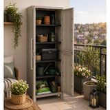 Csb Store 4 Raflı Çok Amaçlı Plastik Dolap – Balkon, Banyo ve Bahçe Için Dayanıklı Organizer